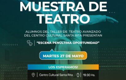 Te invitamos a la segunda muestra de teatro del Centro Cultural Santa Rita
