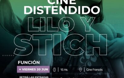Cine distendido este viernes 20 de junio a las 15 hs en esta ocasión: Lilo y Stich