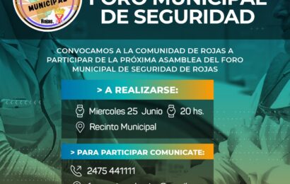 El Foro Municipal de Seguridad invita a la comunidad a participar de su próxima asamblea