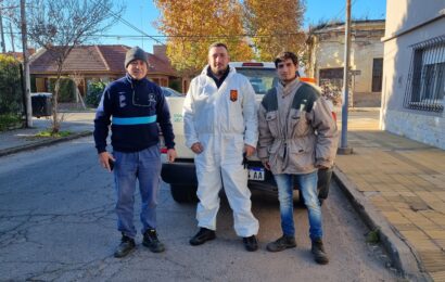 Jornadas de desinfección en establecimientos educativos del distrito de Rojas
