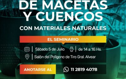 Este sábado seminario de Jardinería especial de Macetas y Cuencos (realizadas con materiales naturales)
