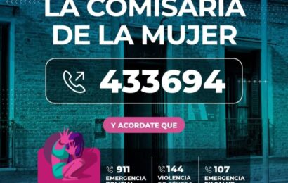 Número de la comisaria de la mujer: 433694 Número de la comisaria de la mujer: 433694