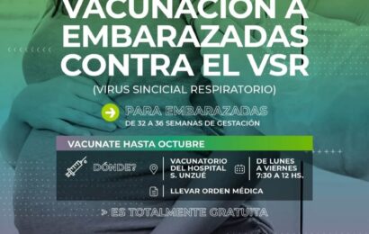 Sigue activa la campaña de vacunación contra el Virus Sincicial Respiratorio para embarazadas de 32 a 36 semanas de gestación Sigue activa la campaña de vacunación contra el Virus Sincicial Respiratorio para embarazadas de 32 a 36 semanas de gestación
