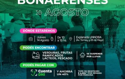 El Jueves 14 de Agosto habrá nueva edición de Mercados Bonaerenses El Jueves 14 de Agosto habrá nueva edición de Mercados Bonaerenses
