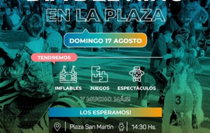 Este domingo 17 de agosto se realizará festejo en la Plaza San Martín por el día del niño Este domingo 17 de agosto se realizará festejo en la Plaza San Martín por el día del niño