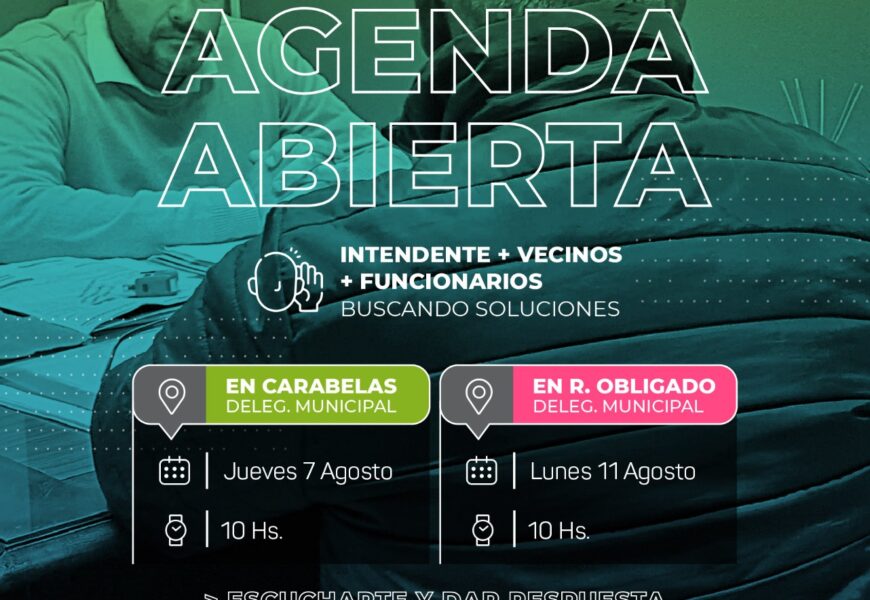 Gabinete con agenda abierta en Carabelas y R. Obligado Gabinete con agenda abierta en Carabelas y R. Obligado