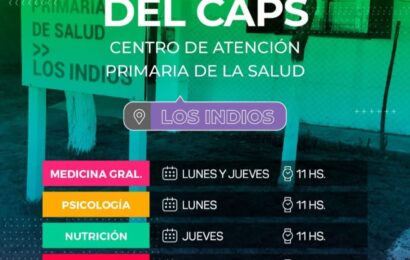 Horarios de atención de todos los CAPS del distrito Horarios de atención de todos los CAPS del distrito