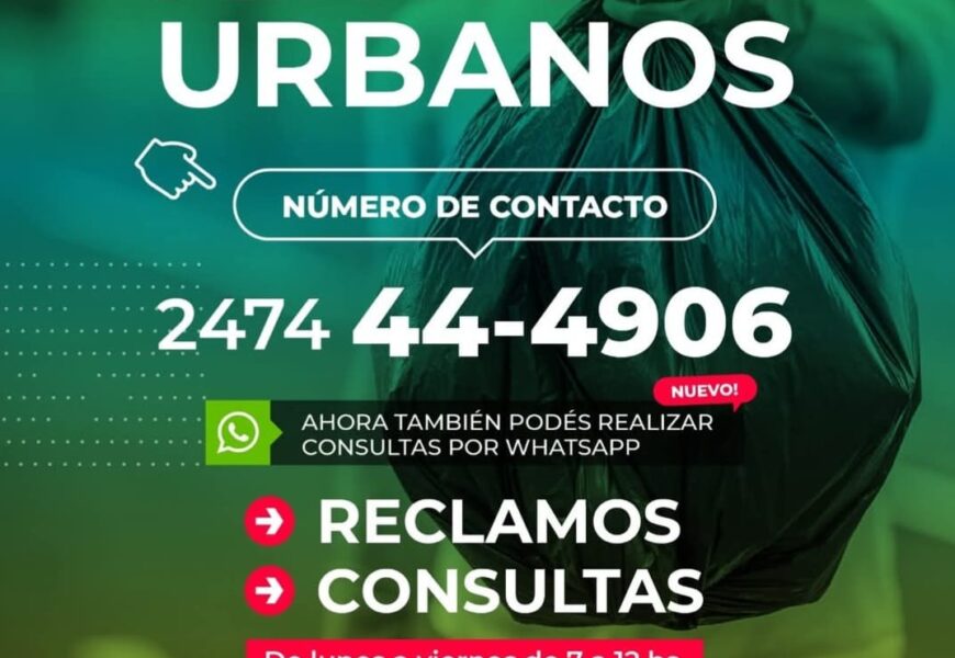 La Dirección de Servicios Urbanos cuenta con un teléfono de atención La Dirección de Servicios Urbanos cuenta con un teléfono de atención