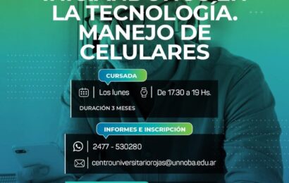 Nuevo curso de la UNNOBA: Arranca el 8 de Septiembre el taller de iniciación en el manejo de celulares Nuevo curso de la UNNOBA: Arranca el 8 de Septiembre el taller de iniciación en el manejo de celulares