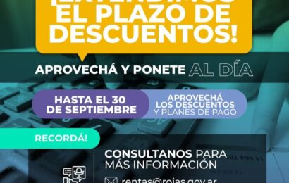 Se extendió el plazo de descuentos para que puedas ponerte al día con las tasas Se extendió el plazo de descuentos para que puedas ponerte al día con las tasas