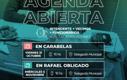 Agenda abierta del intendente en Carabelas y Rafael Obligado Agenda abierta del intendente en Carabelas y Rafael Obligado