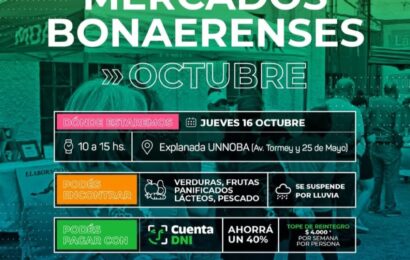 El próximo jueves 16 de octubre nueva edición de Mercado Bonaerense en la explanada de la UNNOBA El próximo jueves 16 de octubre nueva edición de Mercado Bonaerense en la explanada de la UNNOBA