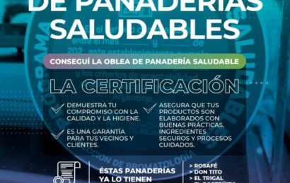 Oblea de certificación «Panaderías Saludables» de Rojas Oblea de certificación «Panaderías Saludables» de Rojas