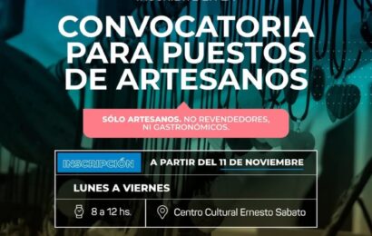 La Dirección de Cultura lanza la convocatoria para la inscripción de puestos de artesanos que quieran participar de eventos culturales La Dirección de Cultura lanza la convocatoria para la inscripción de puestos de artesanos que quieran participar de eventos culturales
