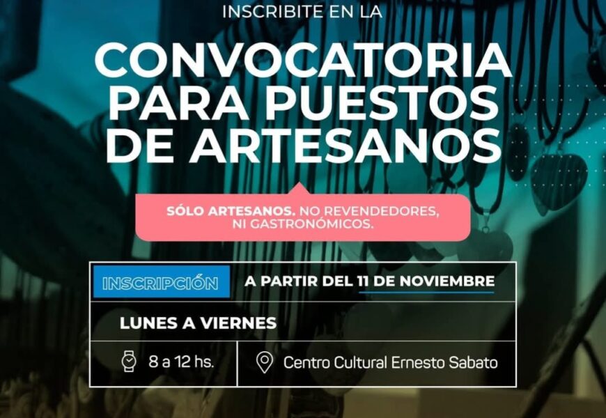 La Dirección de Cultura lanza la convocatoria para la inscripción de puestos de artesanos que quieran participar de eventos culturales La Dirección de Cultura lanza la convocatoria para la inscripción de puestos de artesanos que quieran participar de eventos culturales