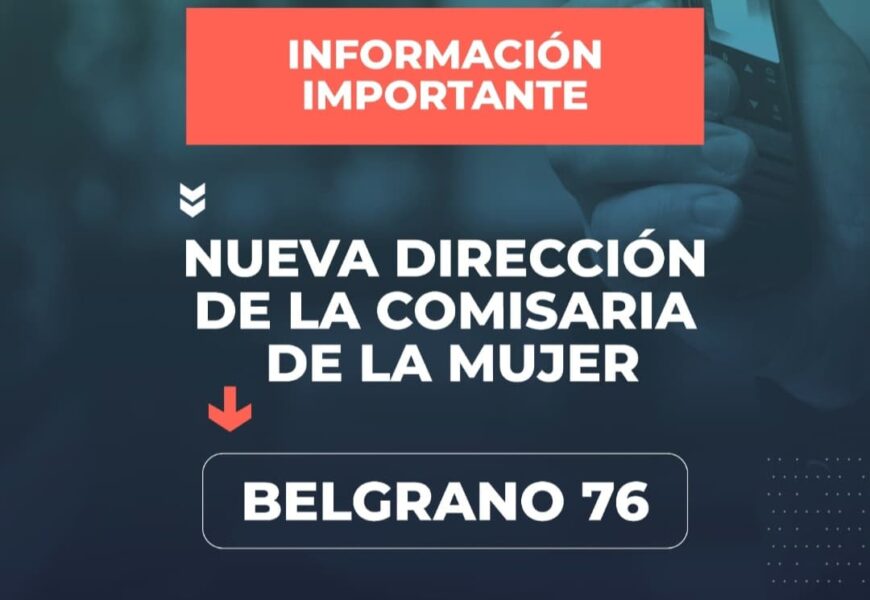 Nueva dirección de la Comisaría de la Mujer Nueva dirección de la Comisaría de la Mujer