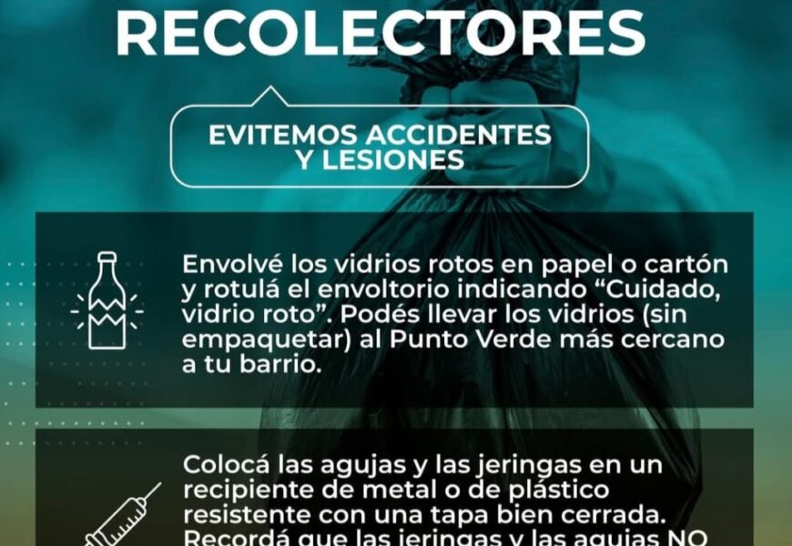 Te recordamos que los residuos peligrosos como vidrios y agujas deben ser desechados de una forma específica para evitar accidentes Te recordamos que los residuos peligrosos como vidrios y agujas deben ser desechados de una forma específica para evitar accidentes