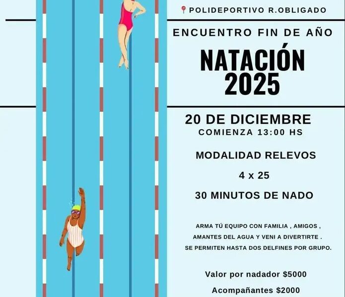 Natación: habrá encuentro de fin de año en Rafael Obligado Natación: habrá encuentro de fin de año en Rafael Obligado