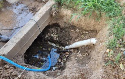Trabajos de Obras Sanitarias para mejorar el servicio de agua Trabajos de Obras Sanitarias para mejorar el servicio de agua