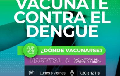 Vacunate contra el dengue sin turno Vacunate contra el dengue sin turno