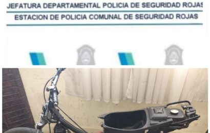 La policía recuperó motocicleta robada totalmente desmantelada La policía recuperó motocicleta robada totalmente desmantelada
