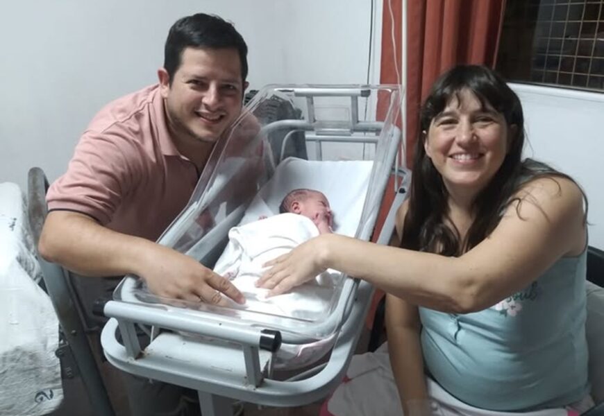 Nació Delfina, la primera beba del año Nació Delfina, la primera beba del año
