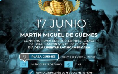 El miércoles 17 de Junio, se compartirá la conmemoración del paso a la inmortalidad del Gral. Martín Miguel de Güemes, y el Día de la Libertad Latinoamericana El miércoles 17 de Junio, se compartirá la conmemoración del paso a la inmortalidad del Gral. Martín Miguel de Güemes, y el Día de la Libertad Latinoamericana